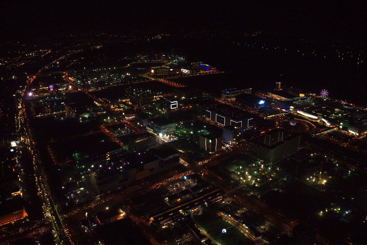 aplace-a place aerial view at night
