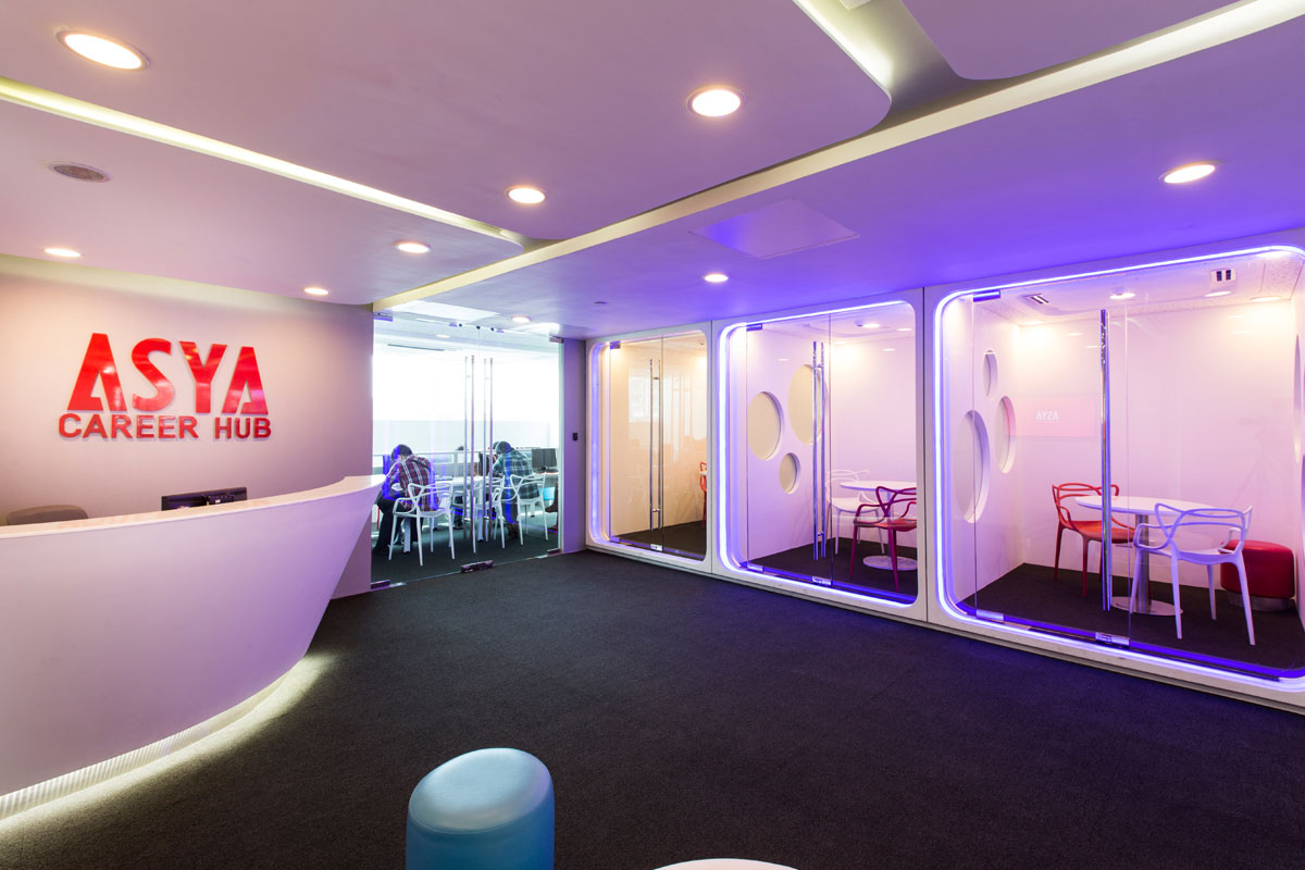a place interior-asya career hub and the interview pods